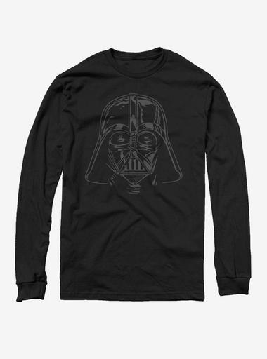 Star Wars Darth Vader Helmet Long Sleeve T-Shirt - BLACK