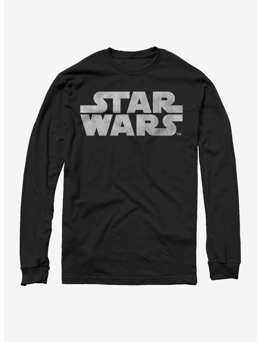 Star Wars Simple Logo Long Sleeve T-Shirt, BLACK, hi-res