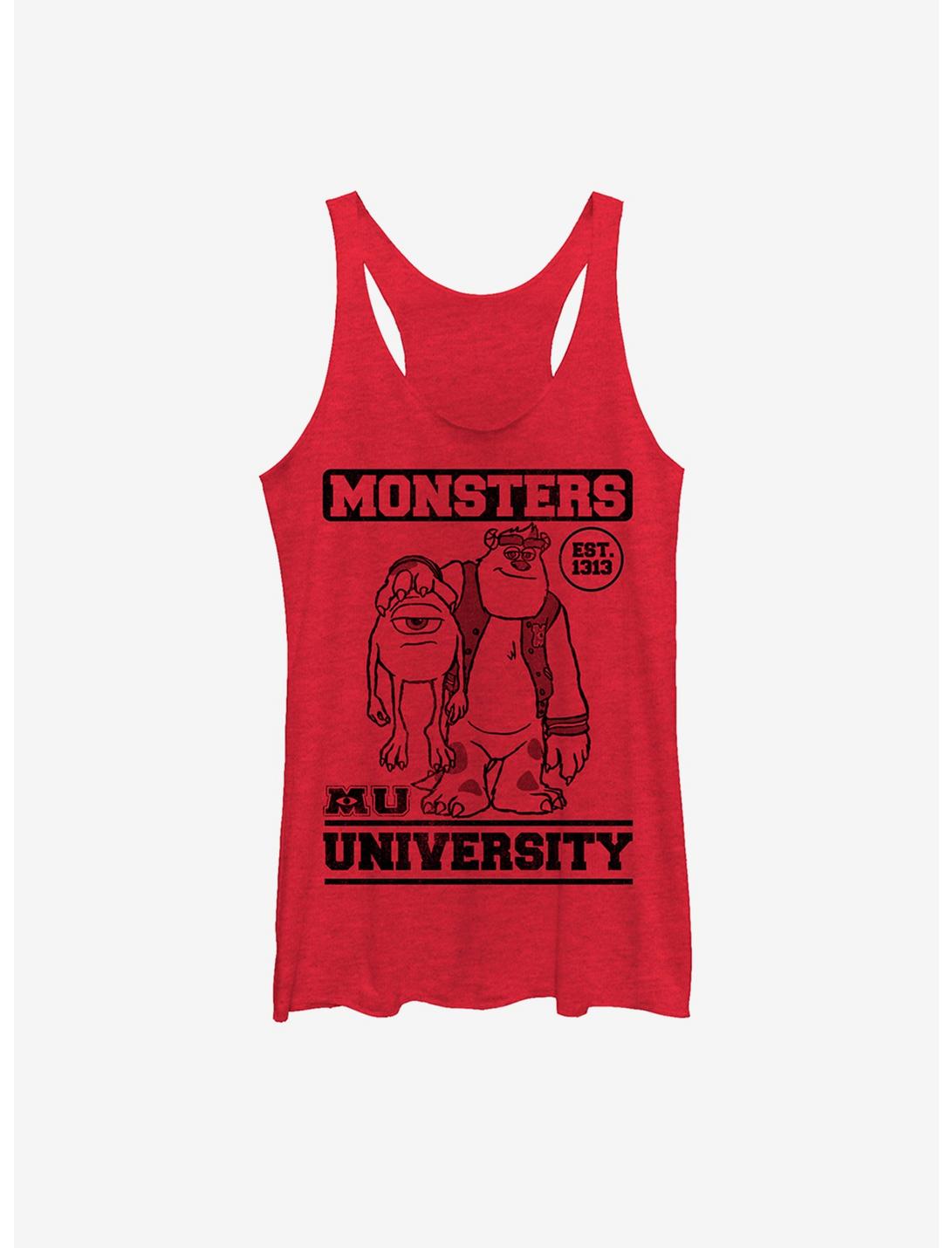Disney Pixar Monsters University College Friends Est. 1313 Womens Tank, RED HTR, hi-res