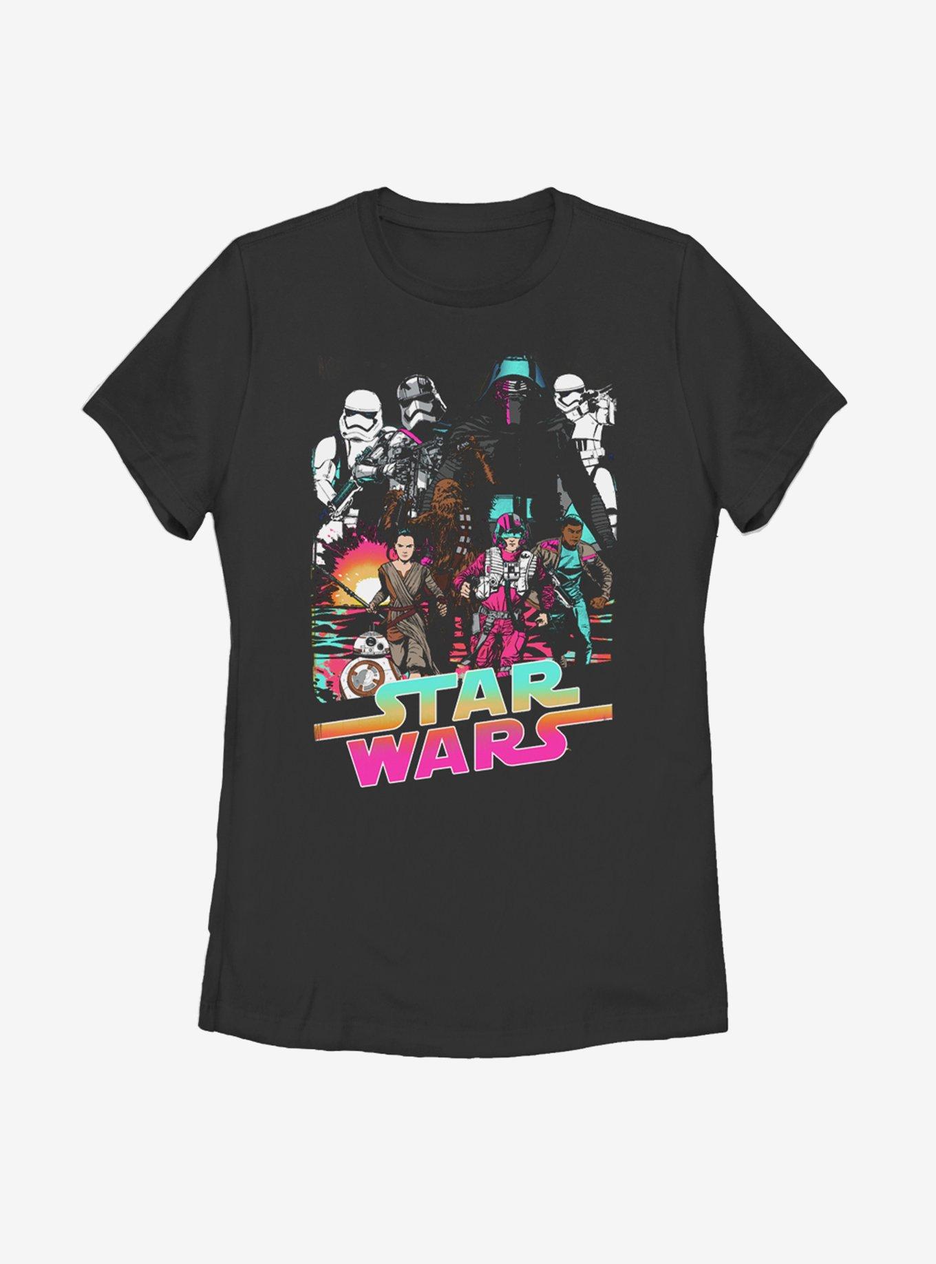 Star Wars The Force Awakens Cartoon Womens T-Shirt, , hi-res