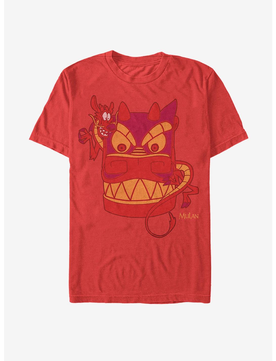 Disney Mulan Mushu Dragon Mask T-Shirt, RED, hi-res