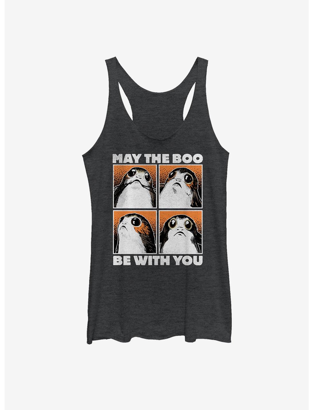 Star Wars Halloween Porg Boo With You Womens Tank, BLK HTR, hi-res