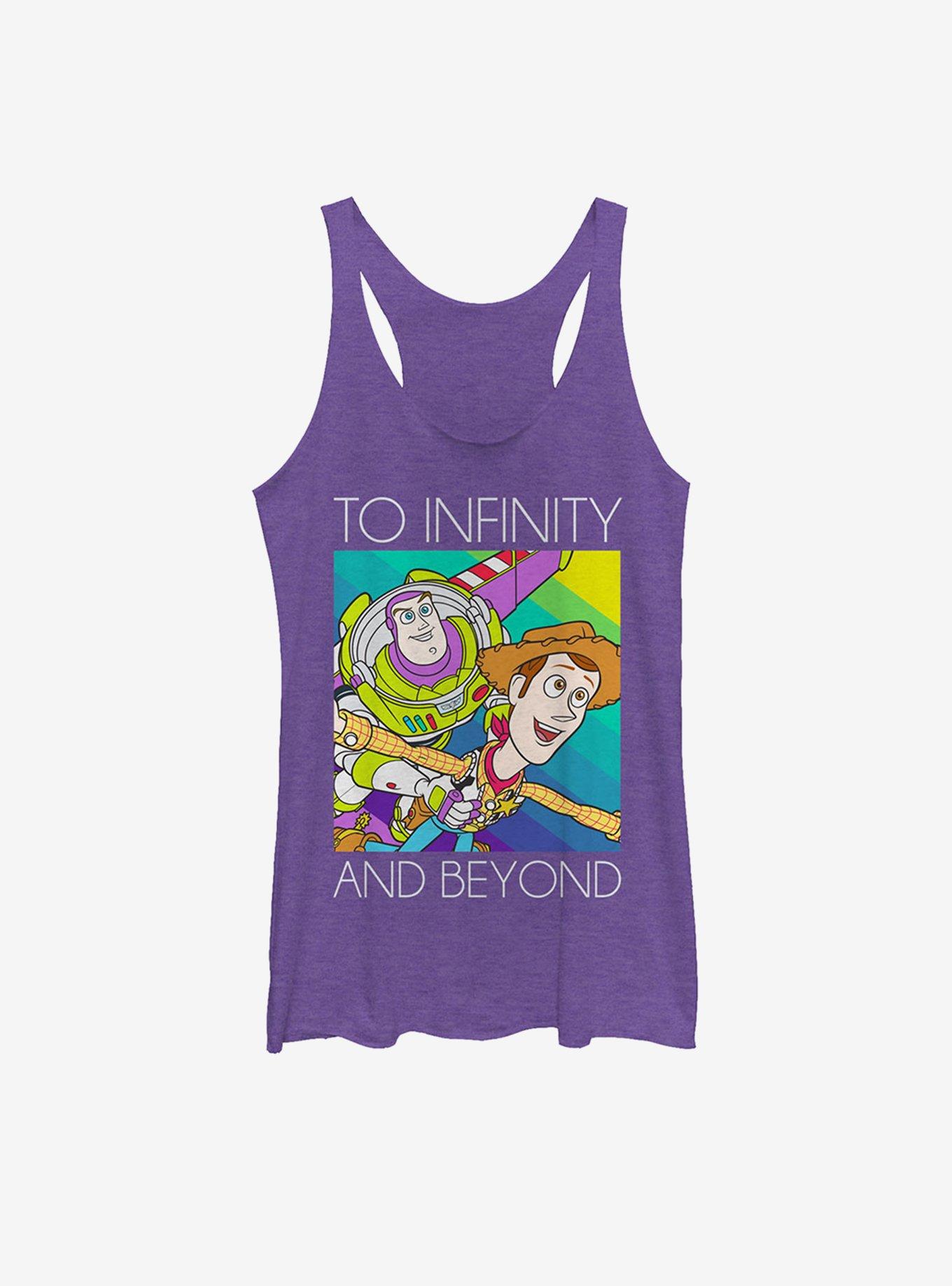 Disney Pixar Toy Story Infinity and Beyond Rainbow Womens Tank, PUR HTR, hi-res