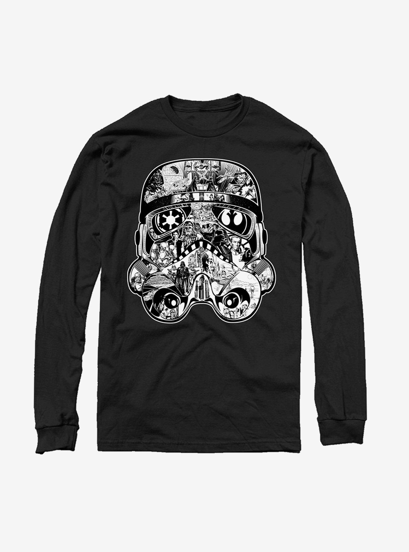 Star Wars Stormtrooper Scenes Long Sleeve T-Shirt, BLACK, hi-res