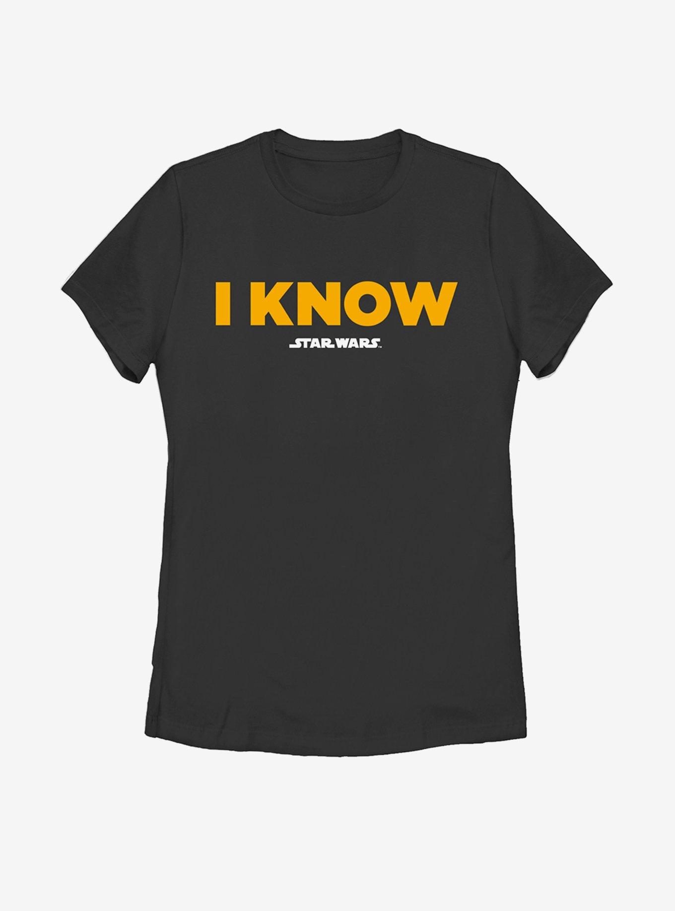 Star Wars Han Solo I Know Womens T-Shirt, BLACK, hi-res