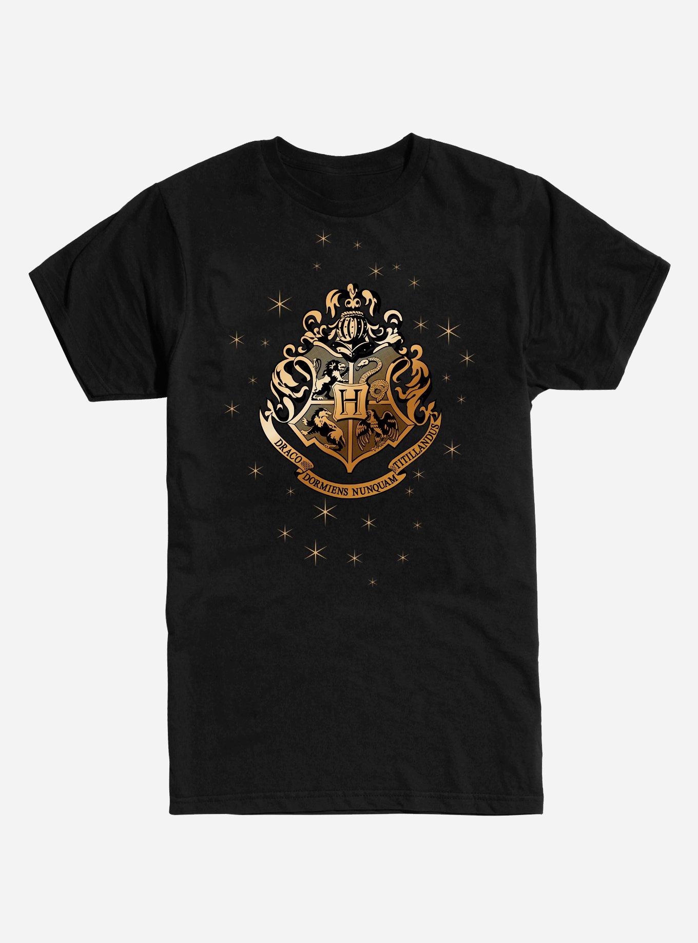 Harry Potter Hogwarts Gold Logo T Shirt