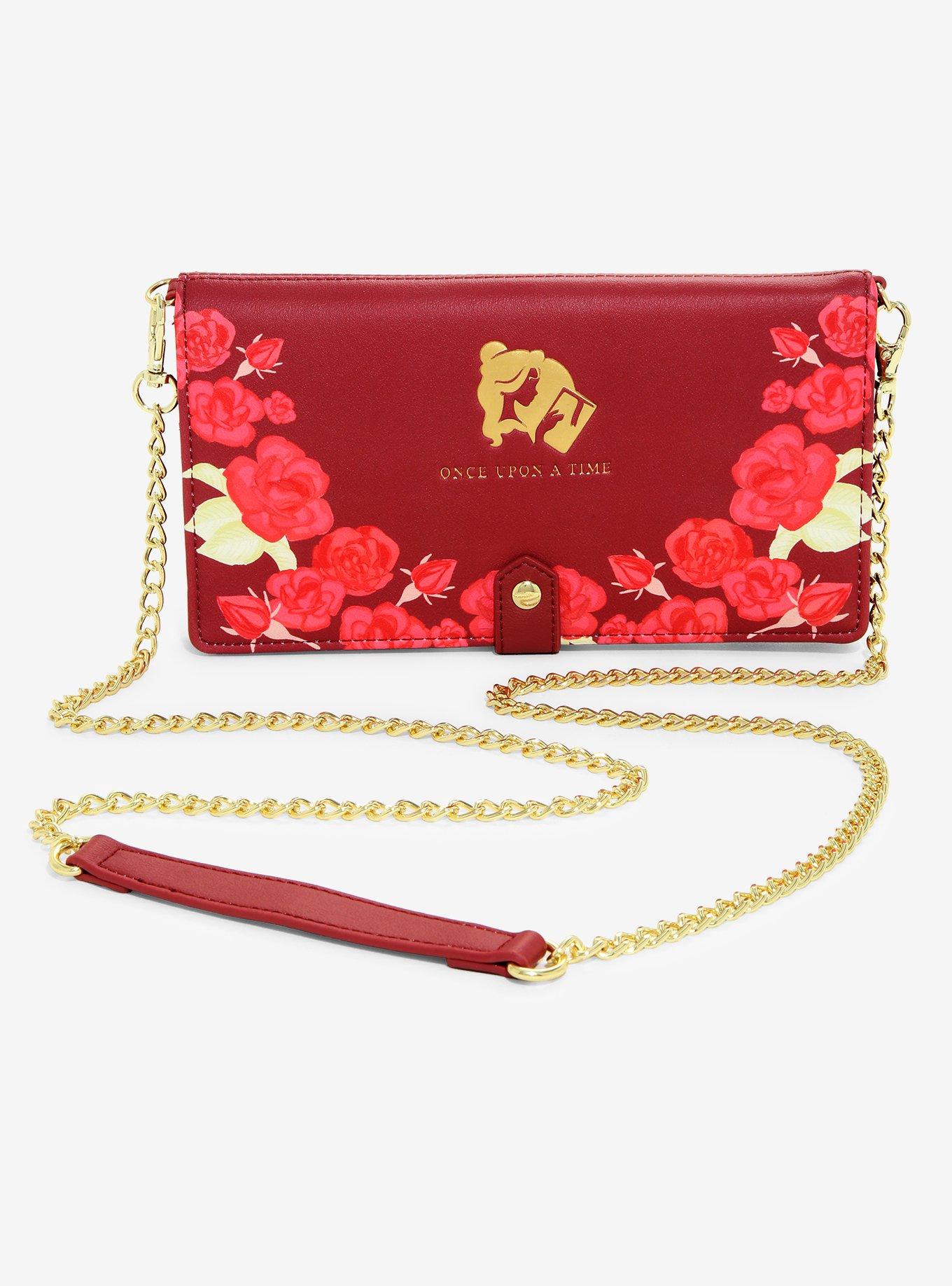 Disney Beauty and The Beast Belle Flower Pose Crossbody Wallet