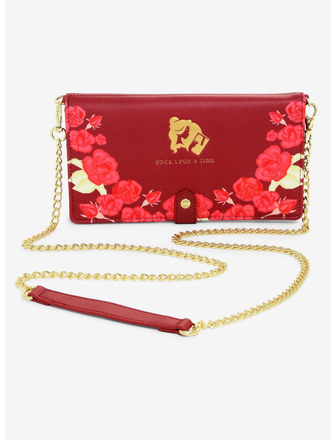 Loungefly Disney Beauty and the Beast Belle Roses Crossbody Wallet - BoxLunch Exclusive, , hi-res