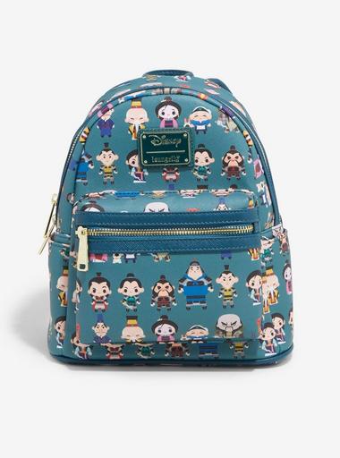 disney mulan mini backpack Loungefly Cosplay Womens Double Strap Shoulder Bag Purse, Blue, M, Shoulder Bag Fashion Let adventures blossom with Loungeflys Mulan Scenes collection Loungefly: Disney Mulan Castle Light