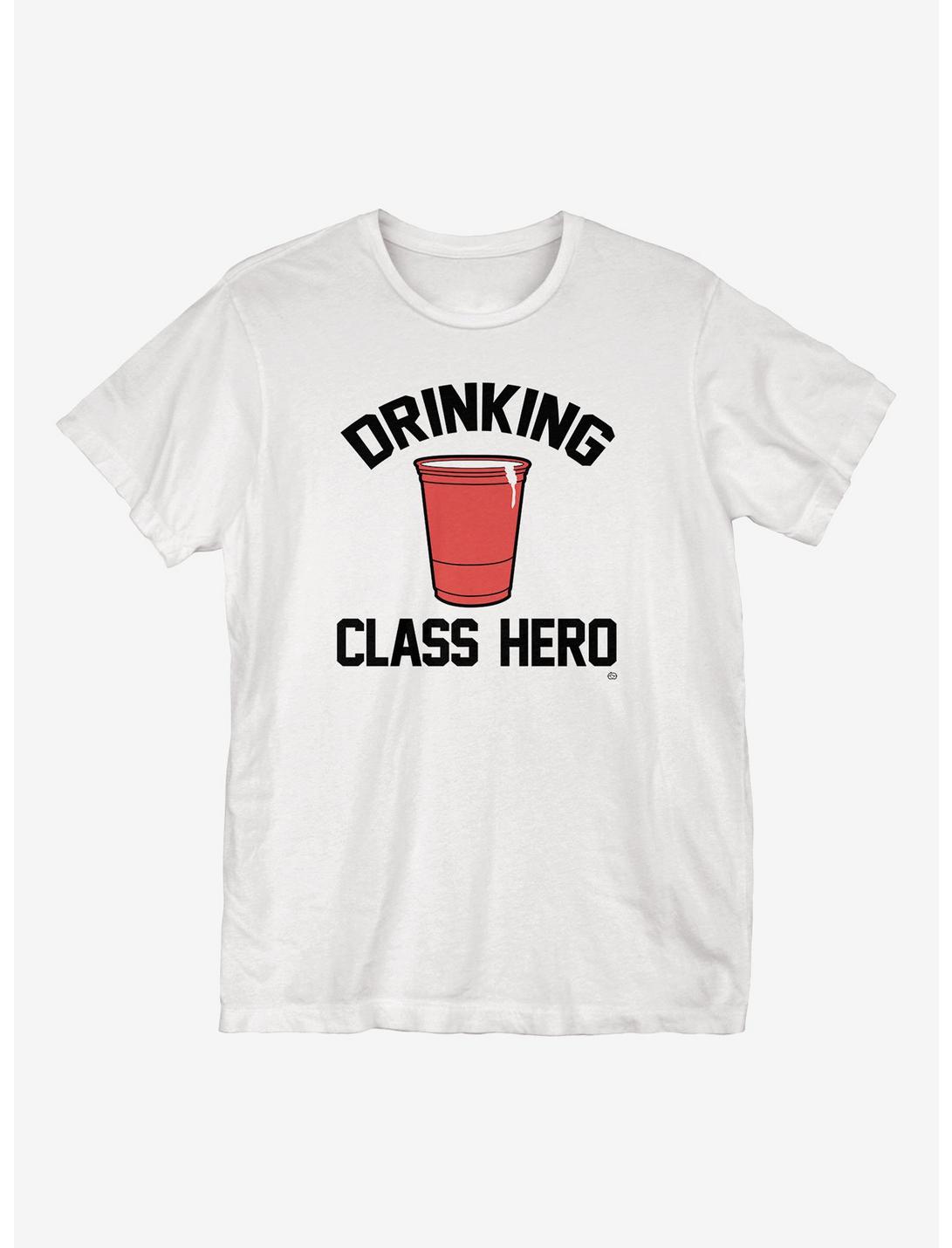 Drinking Class Hero Cup T-Shirt, WHITE, hi-res