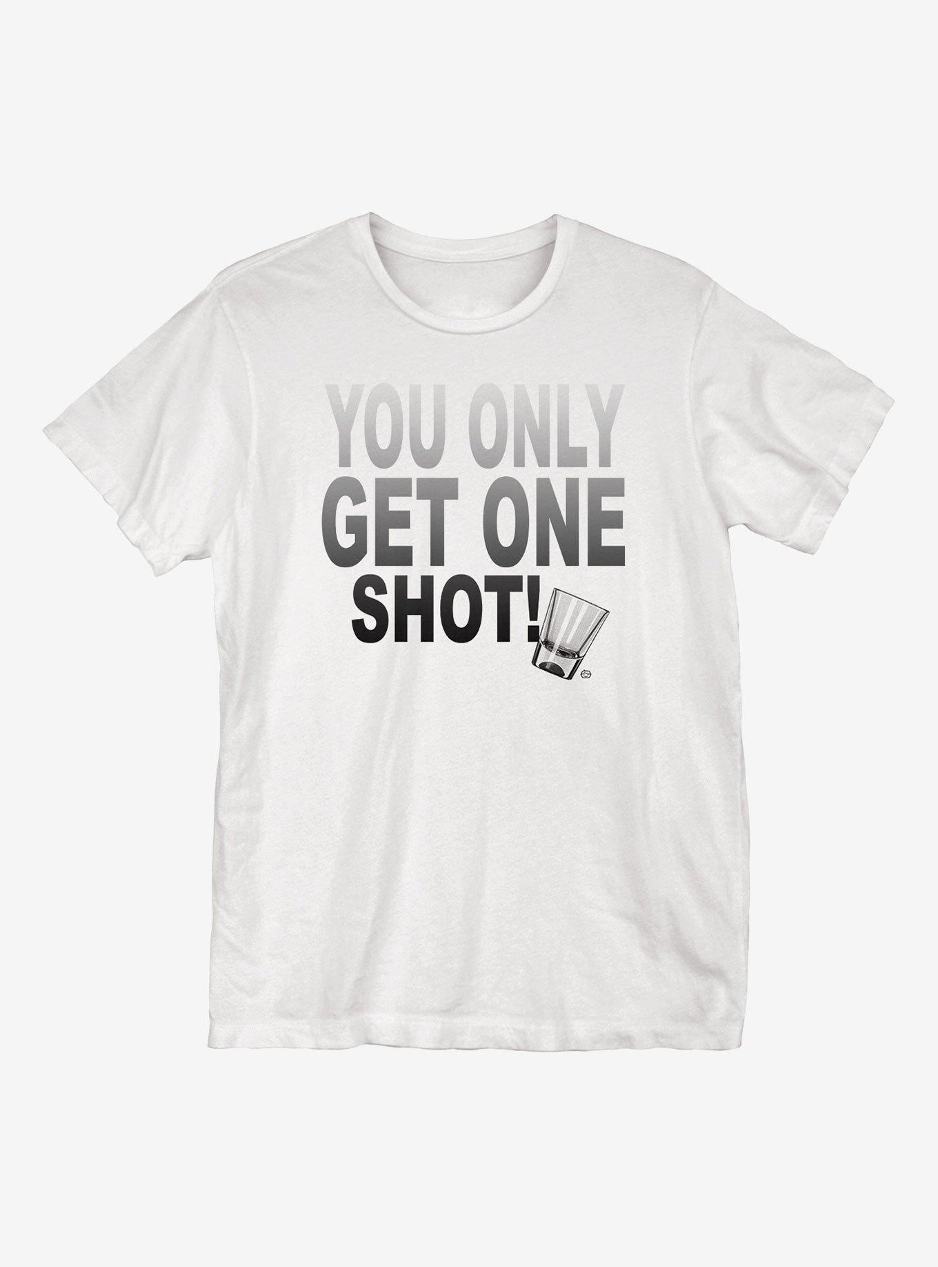 You Only Get One Shot T-Shirt, WHITE, hi-res