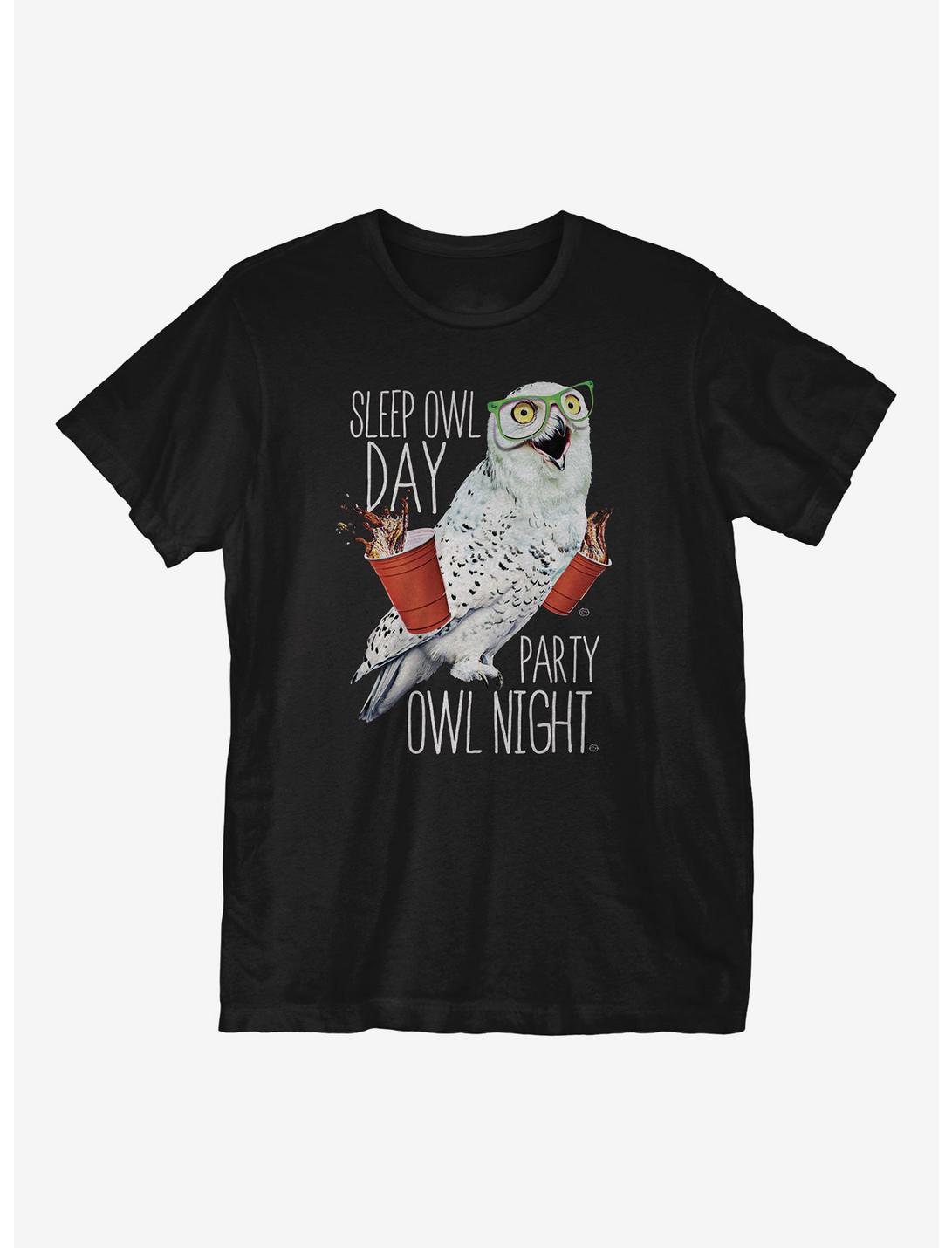 Party Owl Night T-Shirt, BLACK, hi-res