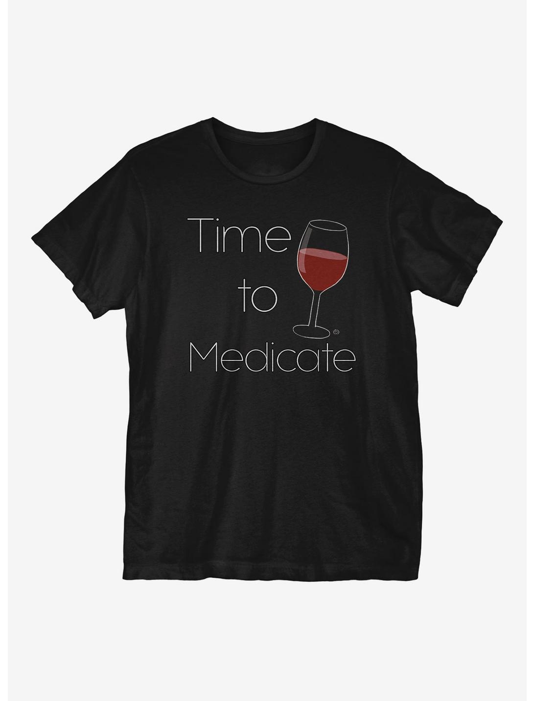 Time To Medicate T-Shirt, BLACK, hi-res