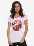 Disney Mickey Mouse Year Of The Pig Womens Ringer T-Shirt - BoxLunch Exclusive, RED, hi-res