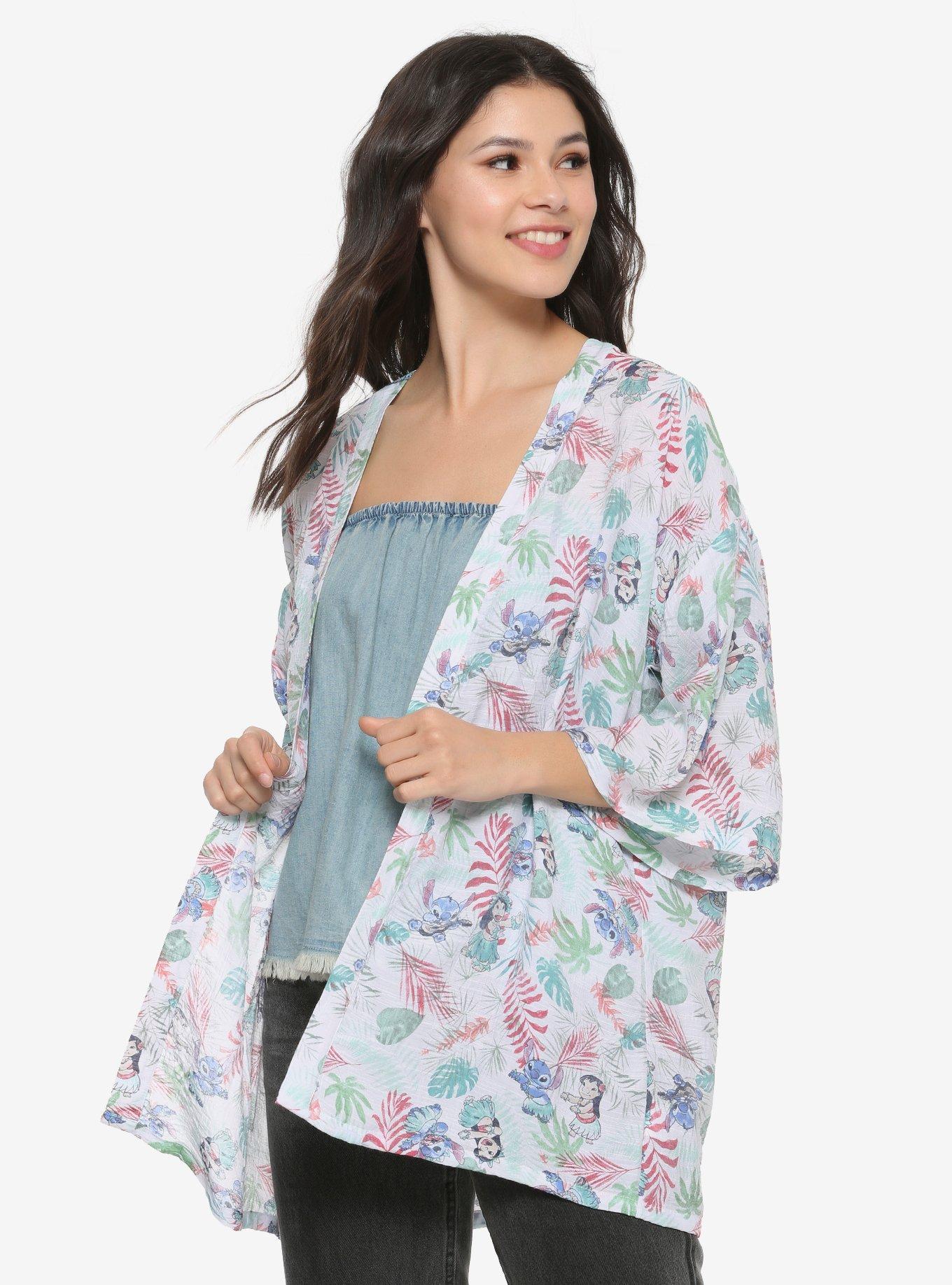 Disney Lilo & Stitch Botanical Kimono - BoxLunch Exclusive, MULTI, hi-res