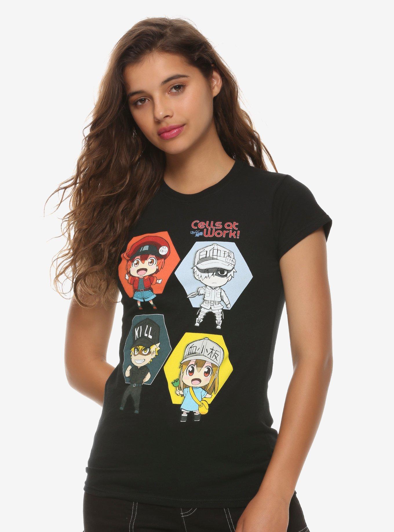 Cells At Work! Chibi Characters Girls T-Shirt, MULTI, hi-res