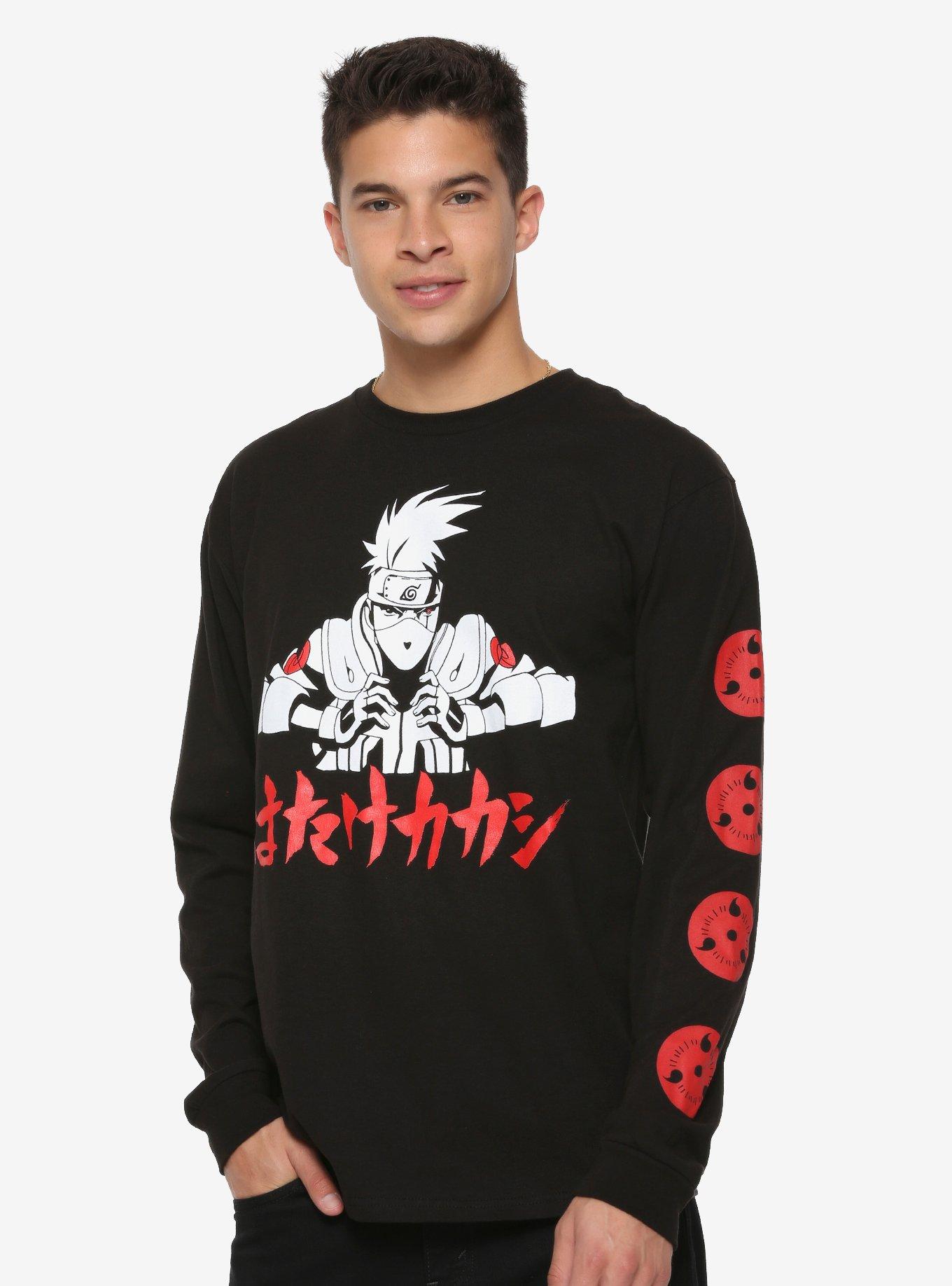 Naruto Shippuden Kakashi Long-Sleeve T-Shirt, RED, hi-res