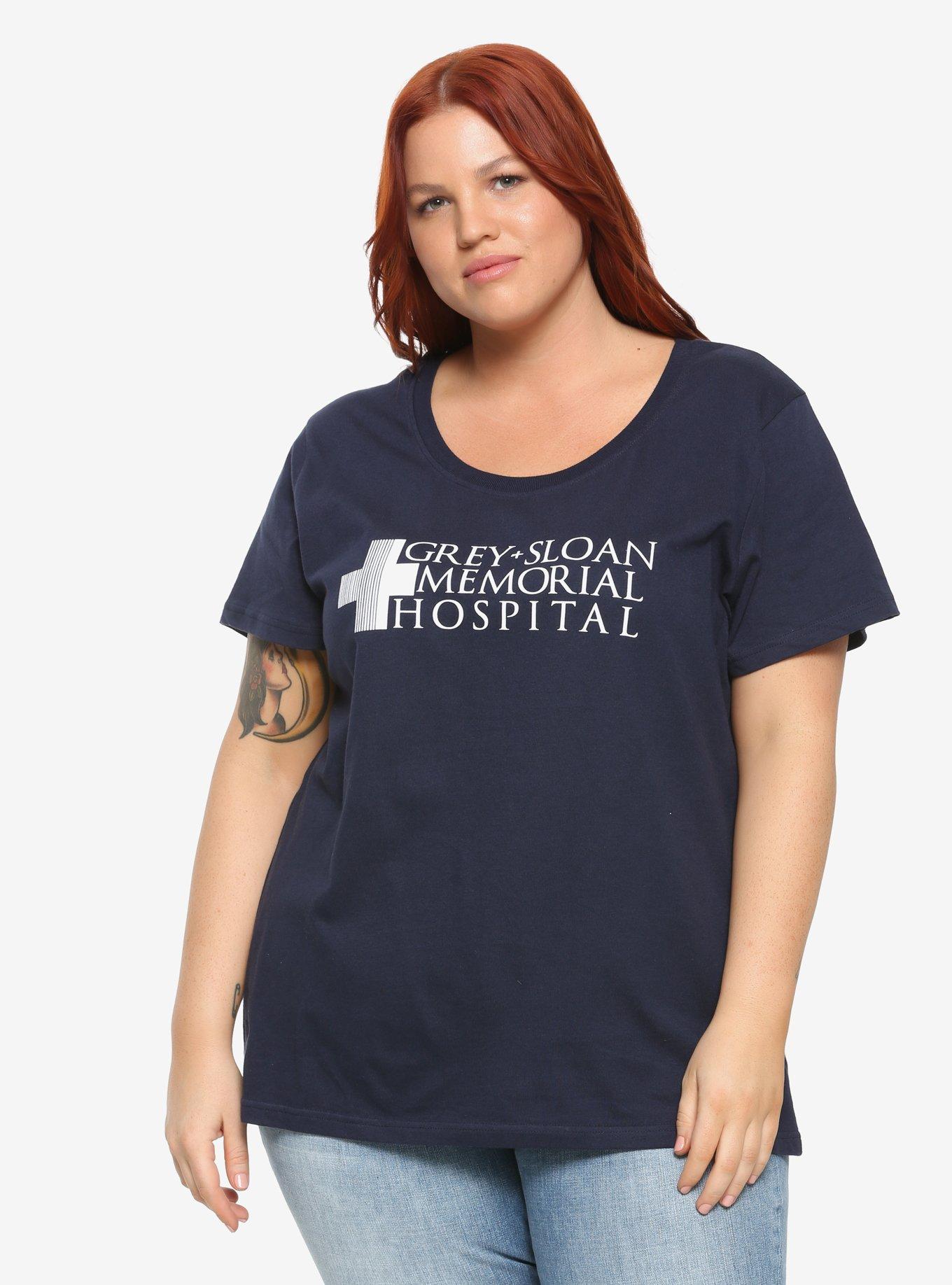Grey's Anatomy Grey Sloan Memorial Hospital Girls T-Shirt Plus Size, WHITE, hi-res