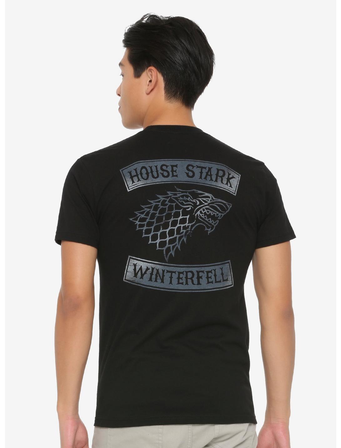 Game Of Thrones Winterfell Starks T-Shirt - BoxLunch Exclusive, BLACK, hi-res