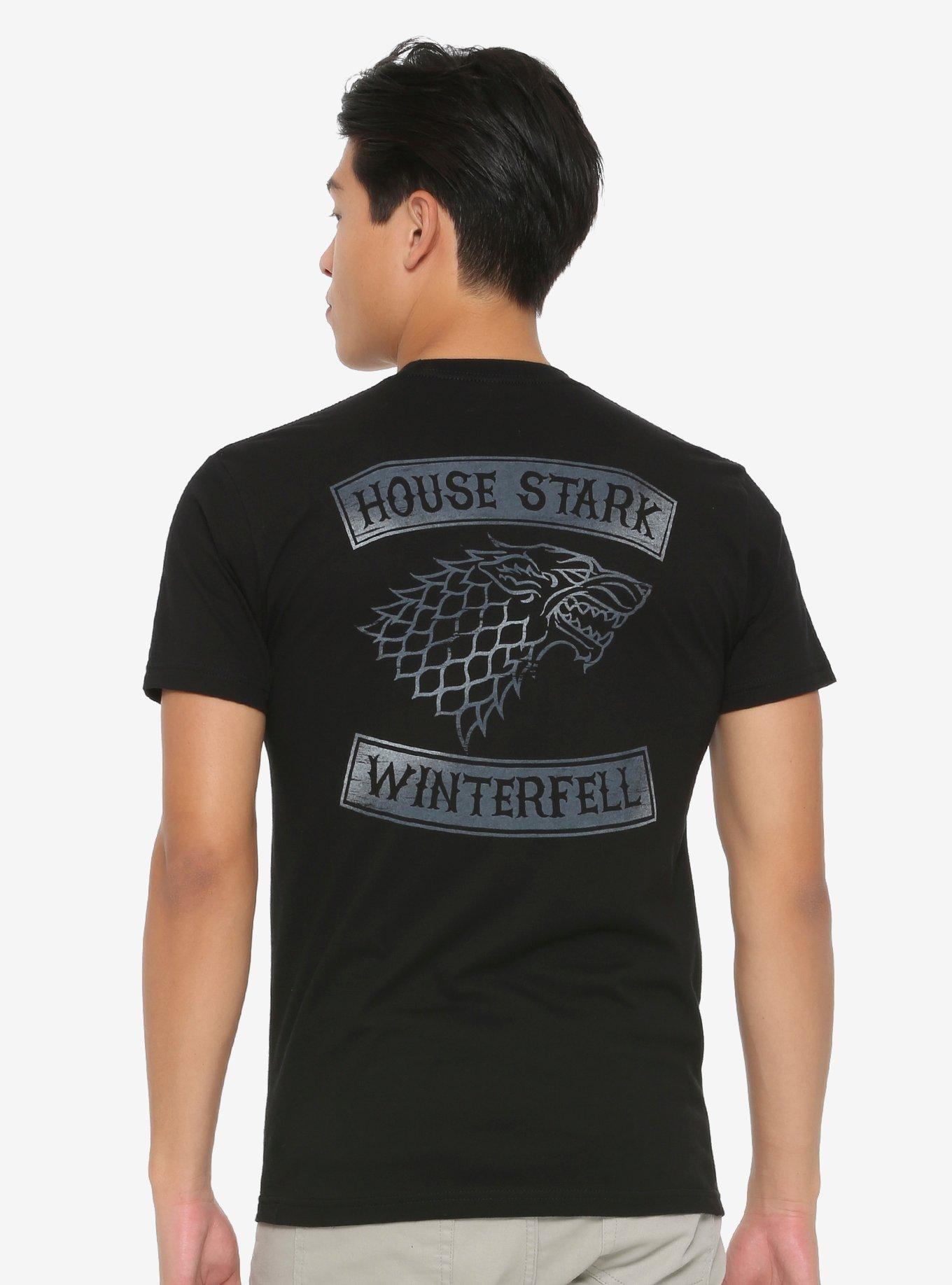 Game Of Thrones Winterfell Starks T-Shirt - BoxLunch Exclusive, BLACK, hi-res