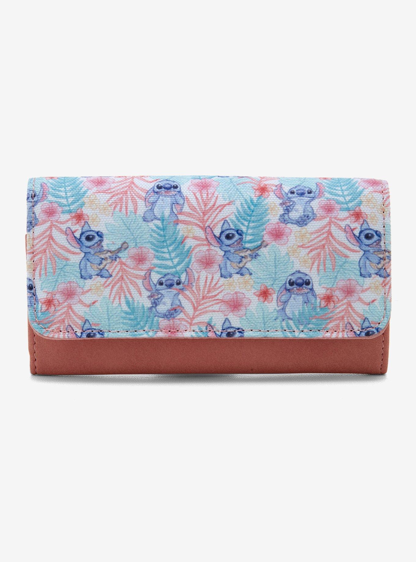 Disney Lilo & Stitch Tropical Design Snap-closure Wristlet Wallet