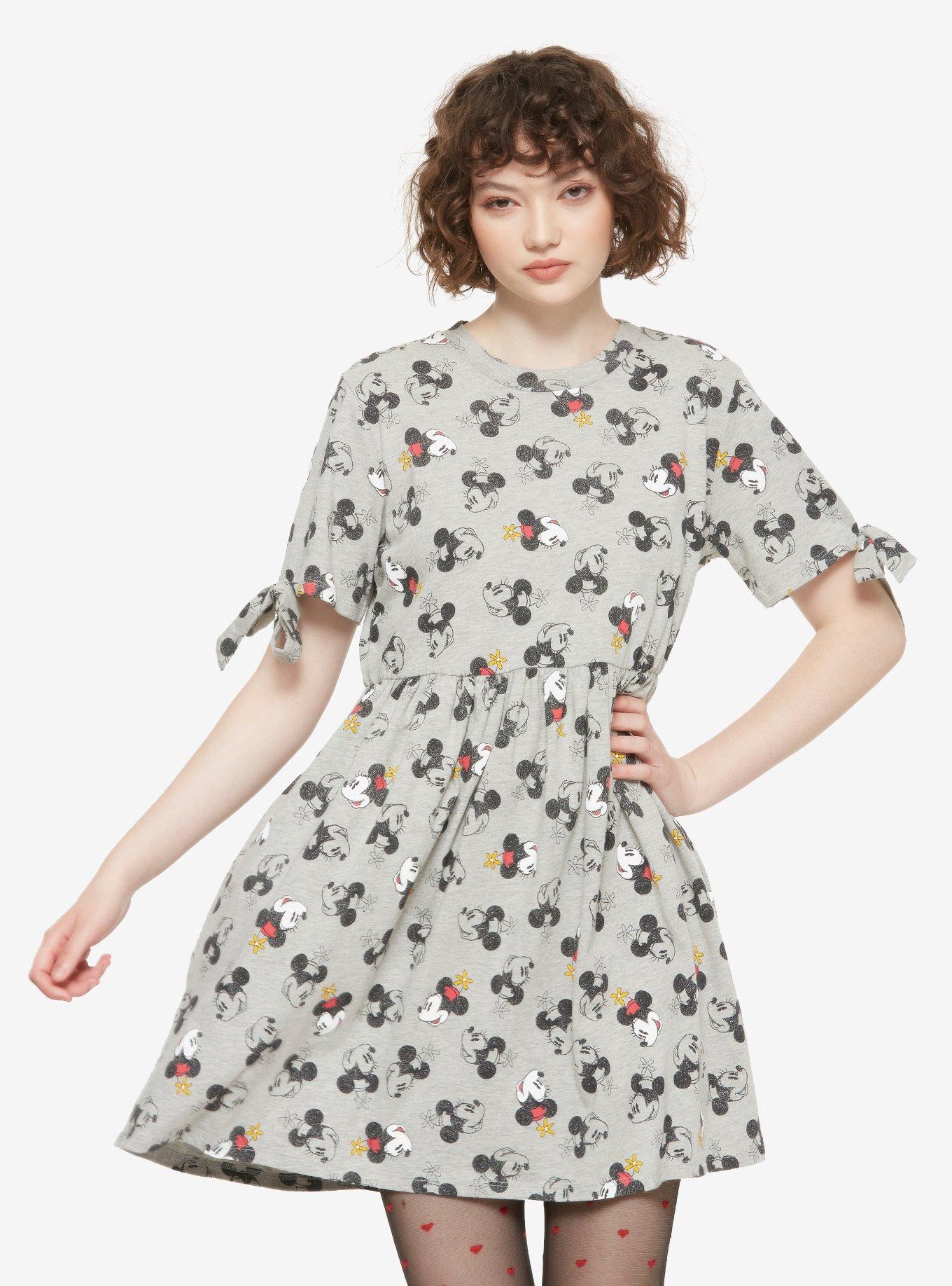 Disney Minnie Mouse Tie-Sleeve Dress, MULTI, hi-res