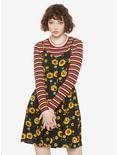 Sunflowers & Skulls Button-Front Dress, FLORAL, hi-res