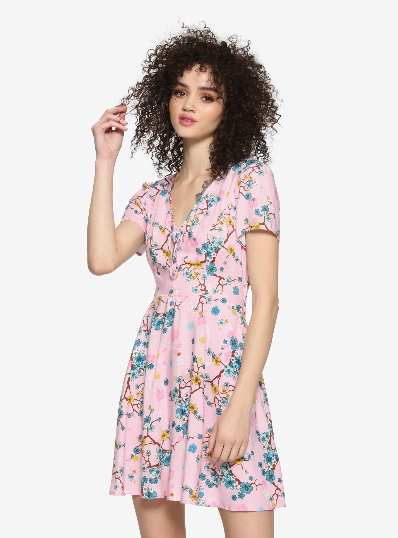 Cherry Blossom Dress, FLORAL, hi-res