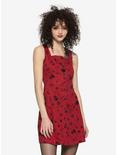 Burgundy Witch Icons Button-Up Dress, MULTI, hi-res