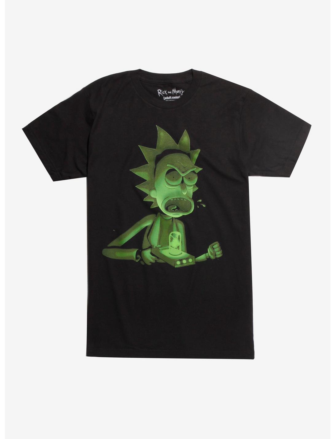 Rick And Morty Underlit Green Rick Portal Gun T-Shirt, GREEN, hi-res