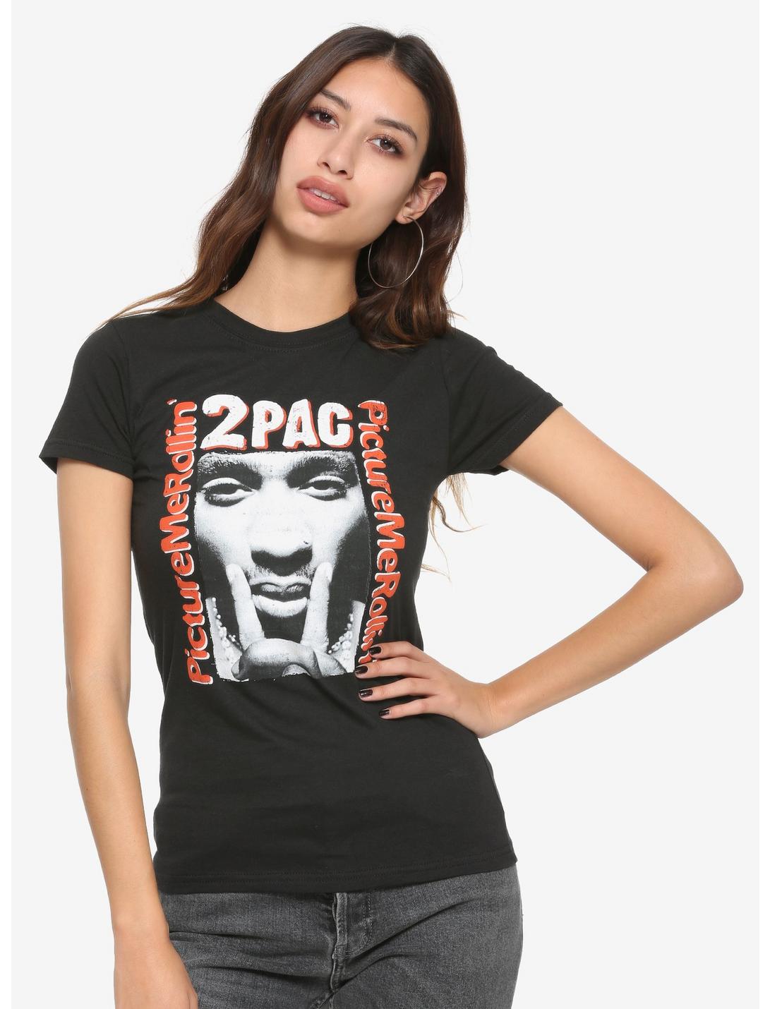 Tupac 2PAC Picture Me Rollin' Girls T-Shirt, BLACK, hi-res