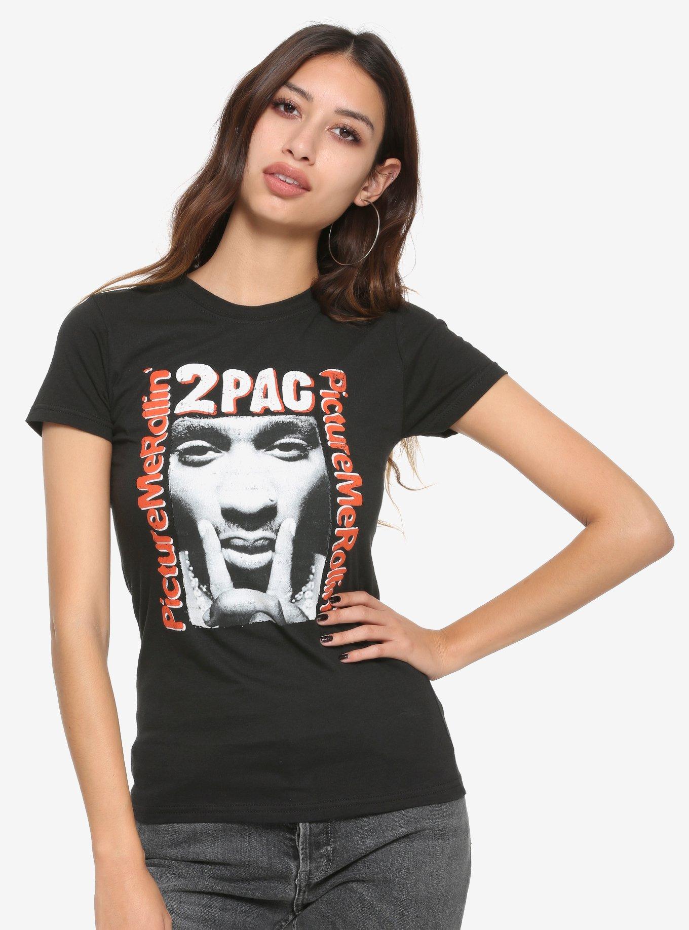 Tupac 2PAC Picture Me Rollin' Girls T-Shirt, BLACK, hi-res