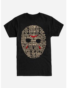 Friday the 13th Mask Word Collage T-Shirt, , hi-res