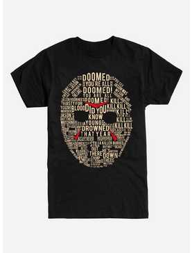 Friday The 13th Jason Mask Word Collage T-Shirt, , hi-res