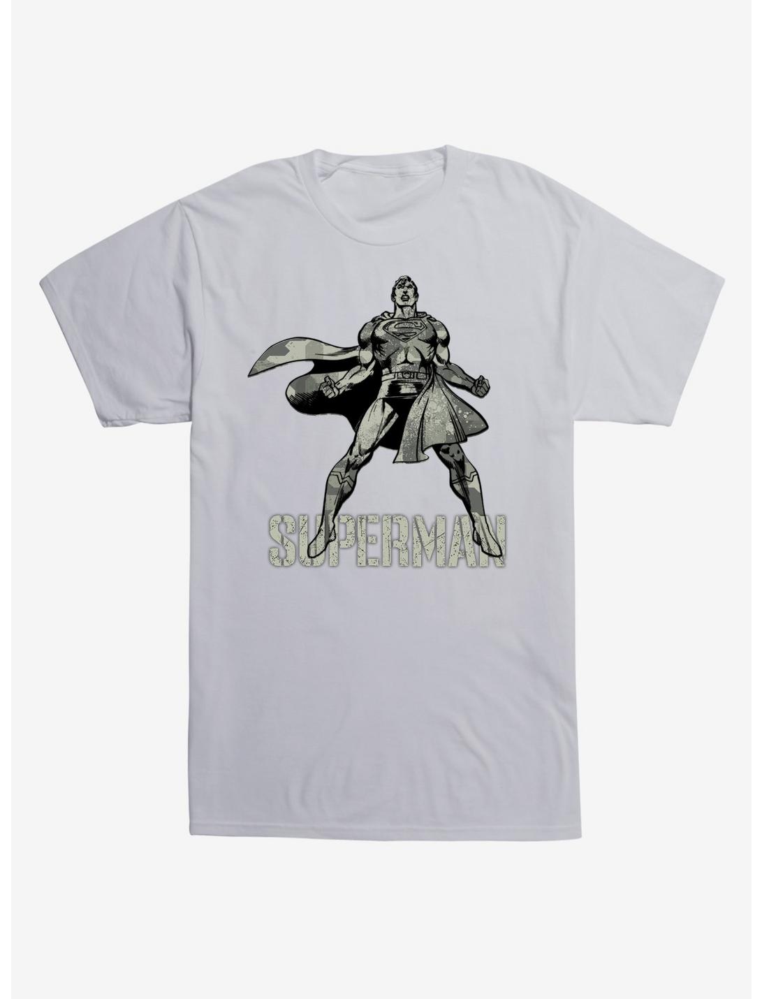 DC Comics Superman Sketch Army Print T-Shirt, SILVER, hi-res