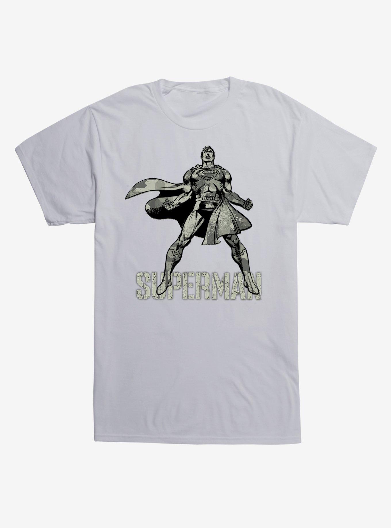 DC Comics Superman Sketch Army Print T-Shirt, SILVER, hi-res