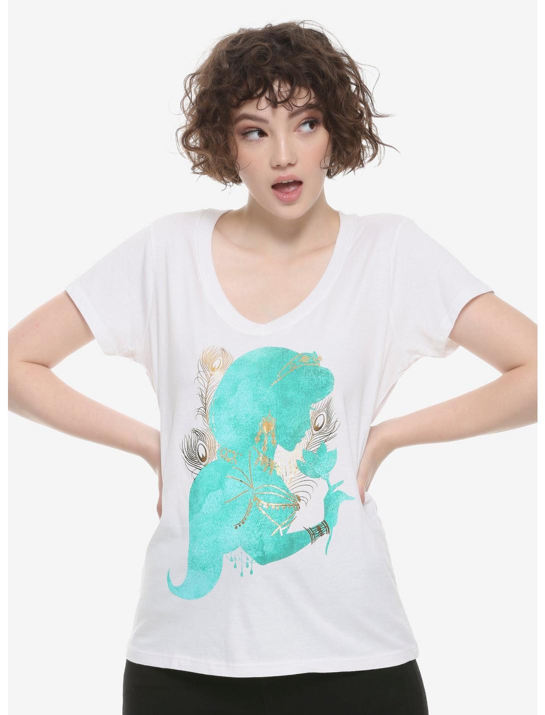 Disney Aladdin Jasmine Silhouette & Gold Girls T-Shirt, BLUE, hi-res