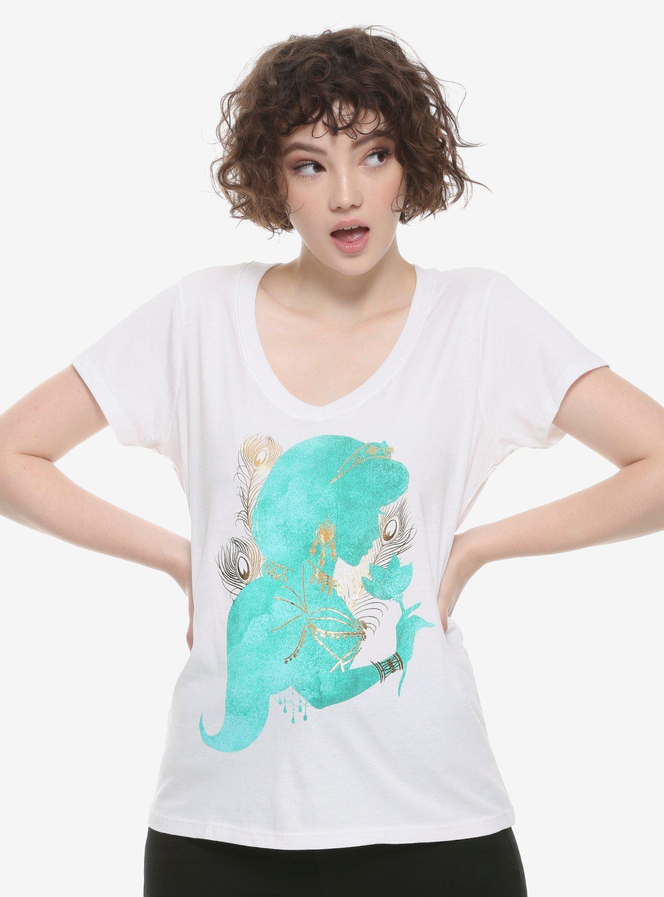 Disney Aladdin Jasmine Silhouette & Gold Girls T-Shirt, BLUE, hi-res