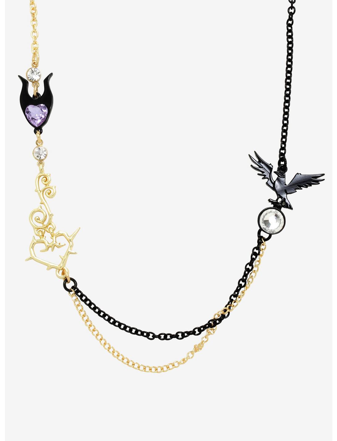 Disney Sleeping Beauty Maleficent Charms Necklace, , hi-res