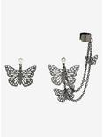 Butterfly Dangle Cuff Earrings, , hi-res