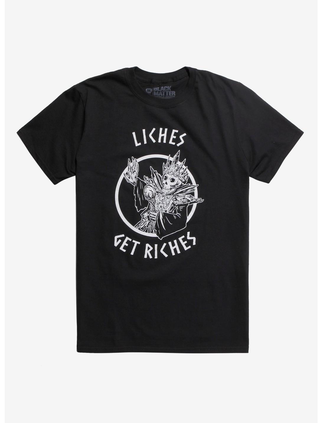 Liches Get Riches T-Shirt By Voidmerch Hot Topic Exclusive, WHITE, hi-res