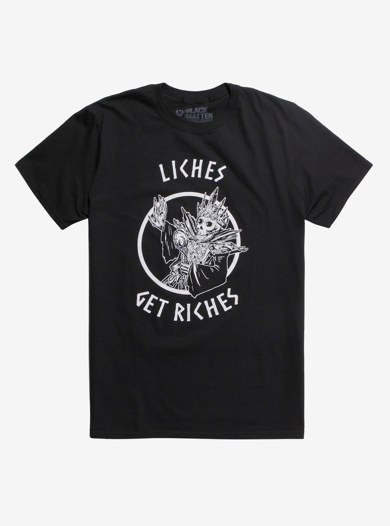 Liches Get Riches T-Shirt By Voidmerch Hot Topic Exclusive, WHITE, hi-res