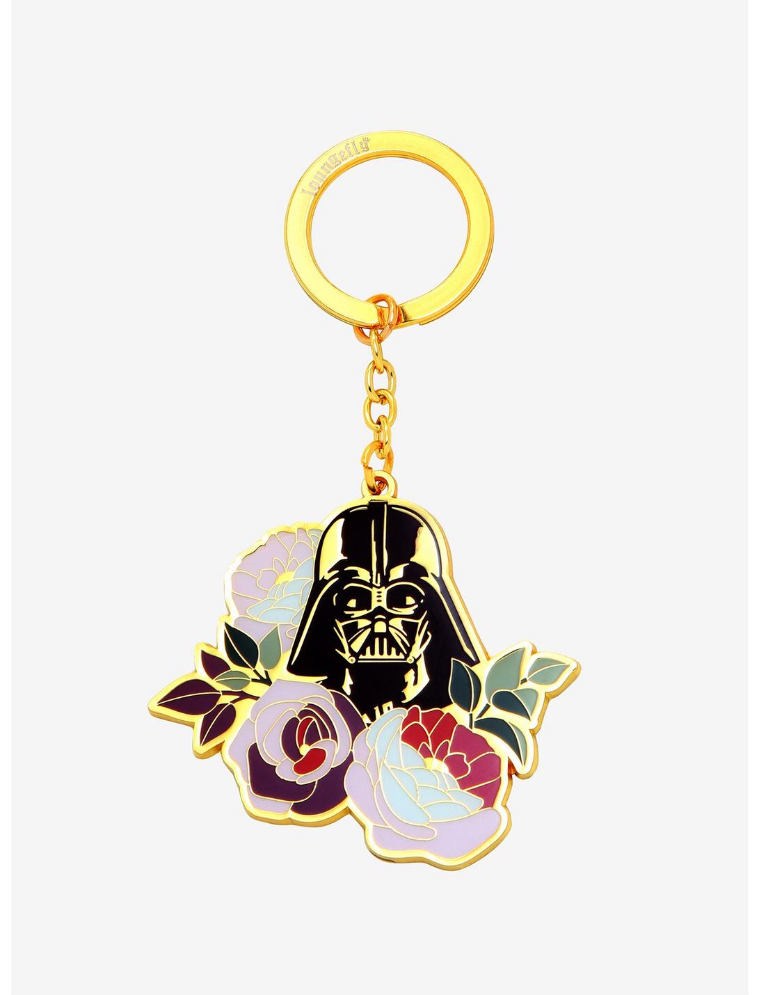Loungefly Star Wars Darth Vader Floral Enamel Keychain - BoxLunch Exclusive, , hi-res