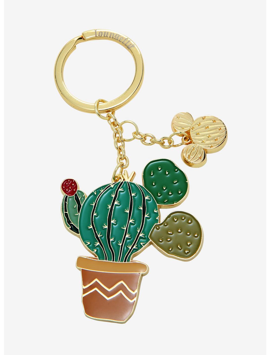 Loungefly Disney Mickey Mouse Cactus Enamel Keychain - BoxLunch Exclusive, , hi-res