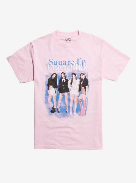 BLACK PINK /square upブルーTシャツ