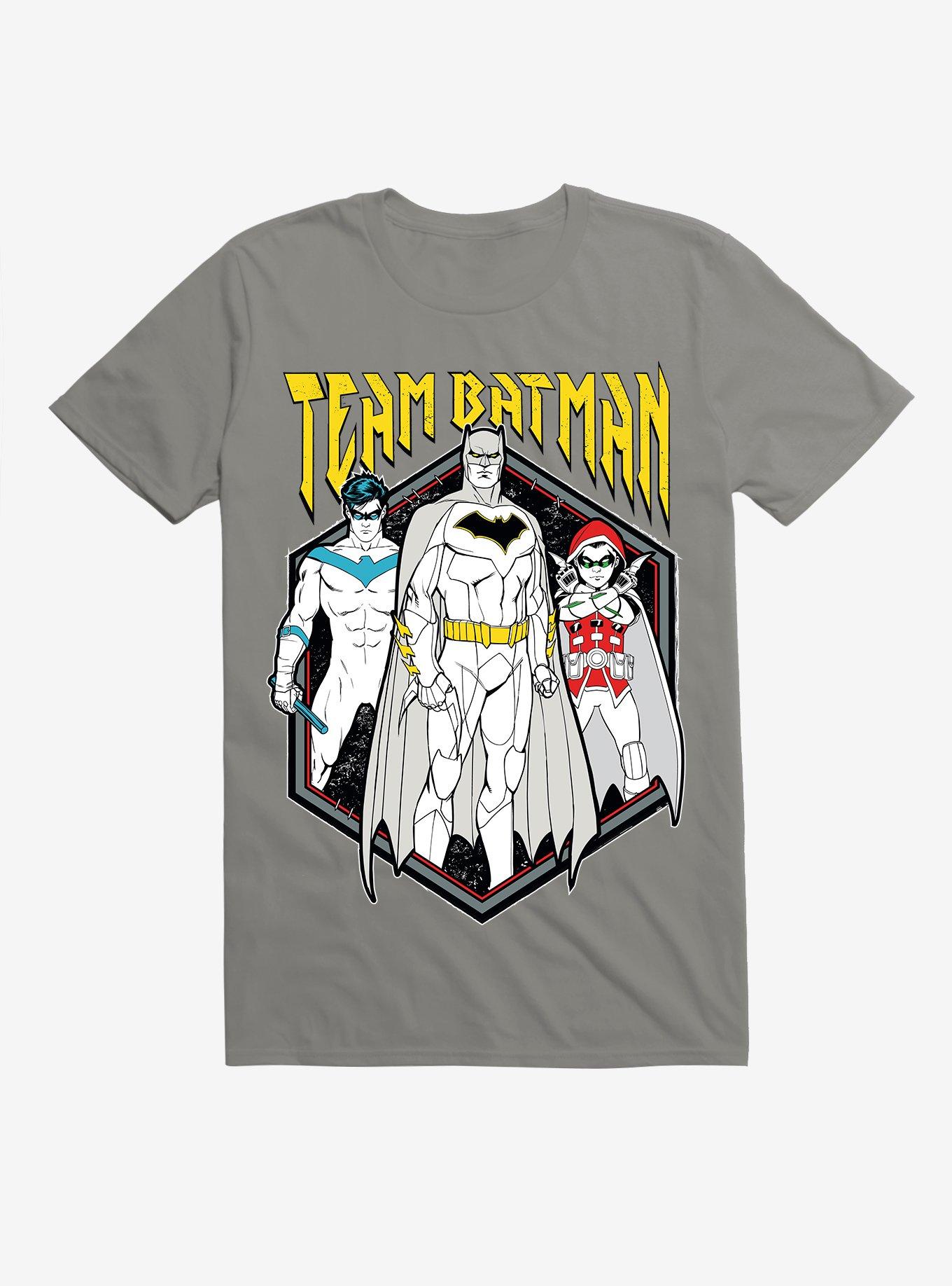 Verhoogd Soldaat verzending DC Comics Batman Team Batman Grey T-Shirt - GREY | Hot Topic