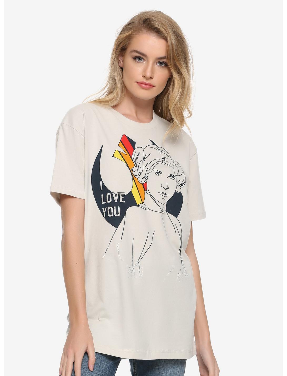 Star Wars Princess Leia Love T-Shirt - BoxLunch Exclusive, MULTI, hi-res