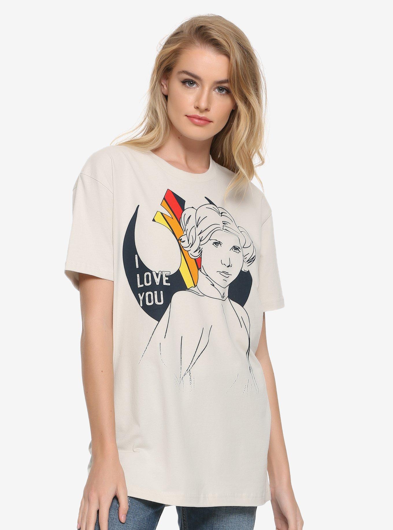 Star Wars Princess Leia Love T-Shirt - BoxLunch Exclusive, MULTI, hi-res