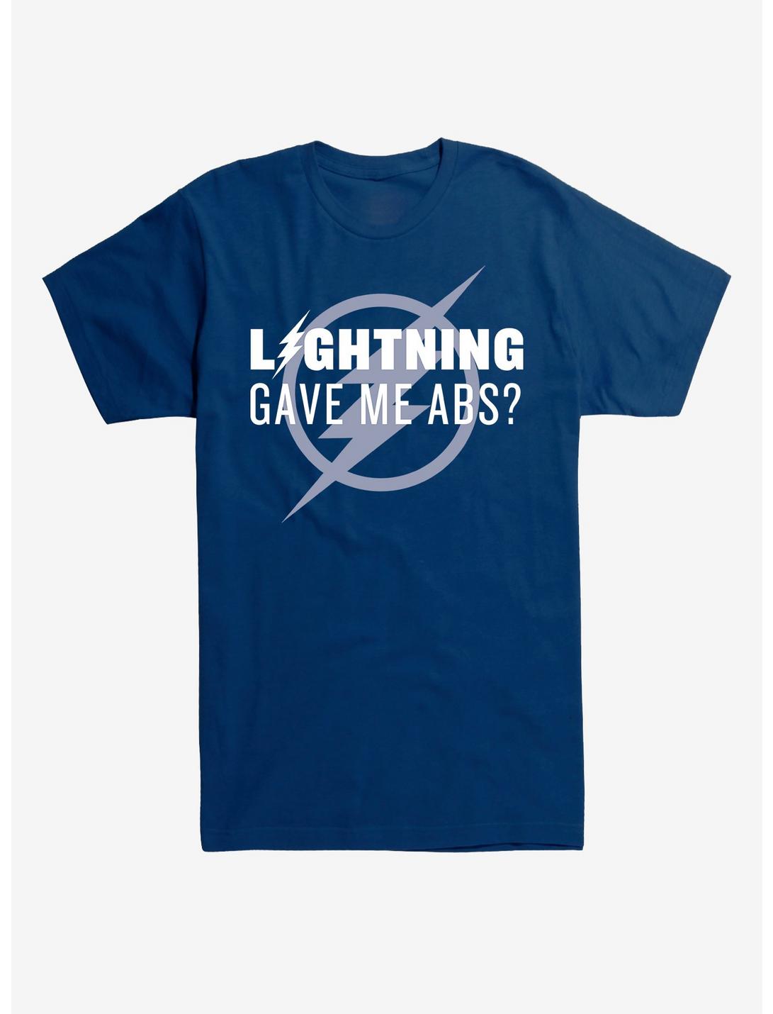 DC Comics The Flash Lightning Gave Me Abs T-Shirt, NAVY, hi-res