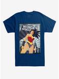 DC Comics Wonder Woman Cartoon Poster T-Shirt, NAVY, hi-res